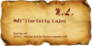 Müllerleily Lajos névjegykártya